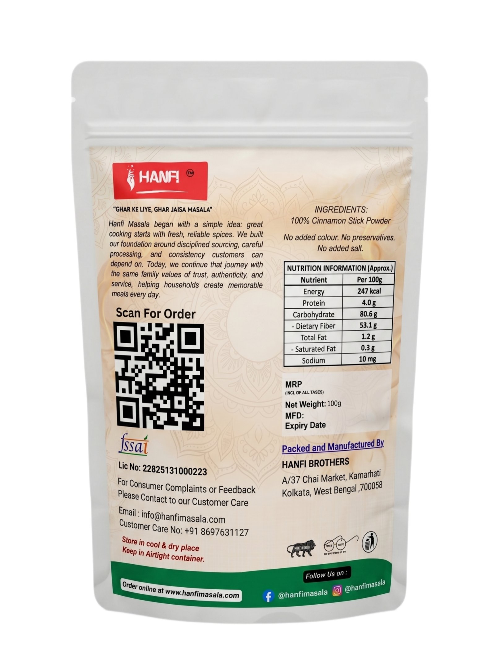 Premium Natural Cinnamon Powder pack image 2